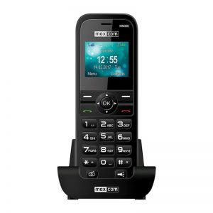 Maxcom MM36D 3G 1.77" με Μεγάλα Πλήκτρα, Ραδιόφωνο και Βάση Φόρτισης Μαύρο