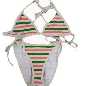 Παιδικά Μαγιό Puma Triangle Bikini Ροζ/Λευκό/Πράσινο